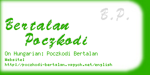 bertalan poczkodi business card